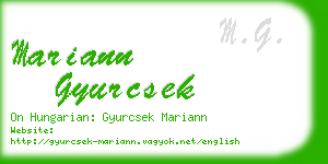 mariann gyurcsek business card